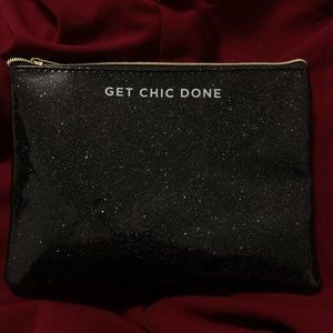 Black sparkling makeup bag